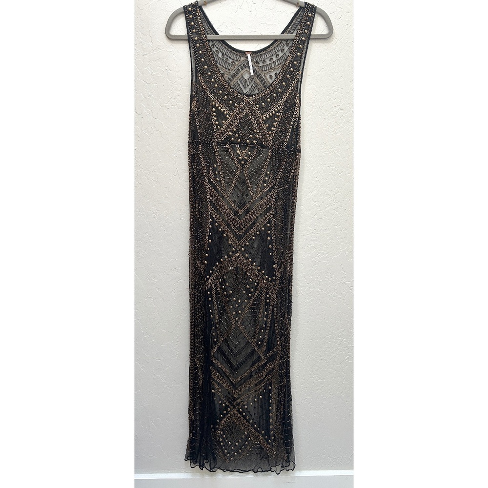 Beaded Sheer Tank Dress